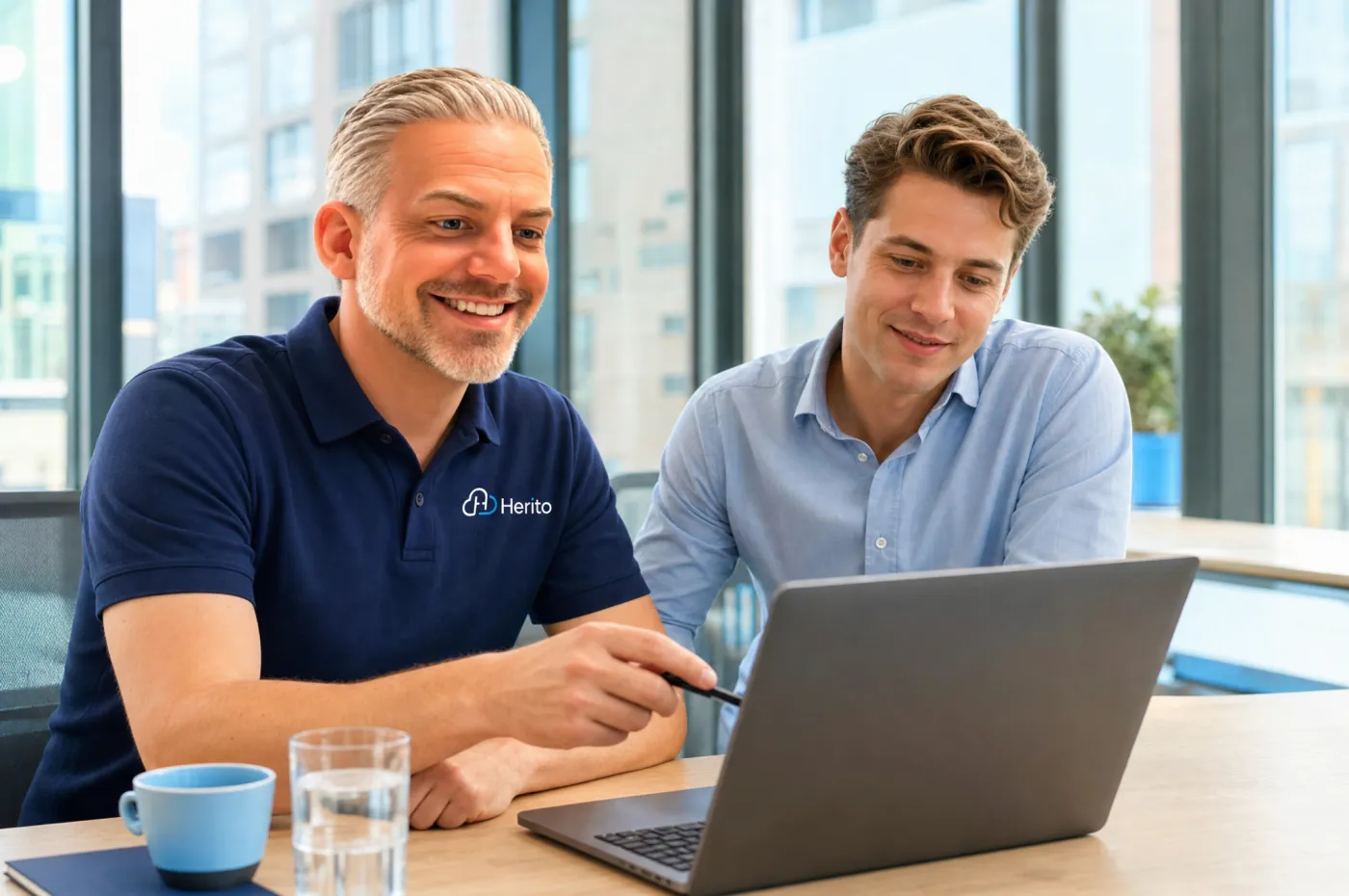 IT-medewerkers werken samen achter laptops